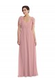 Best Soft Chiffon Long Halter Neck A-Line Semi Formal Evening Dress