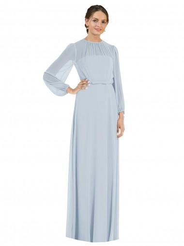 Best Soft Chiffon Keyhole Back Long Strapless A-Line Formal Evening Dress
