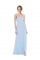 Best Soft Chiffon Long Sweetheart Light Sky Blue A-Line Formal Dress
