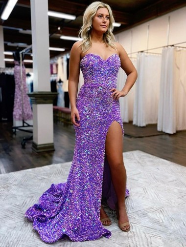 Best Velvet Sequin Court Train Sweetheart A-Line Homecoming Dress
