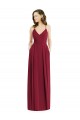Best Soft Chiffon Open Back Long Spaghetti Straps A-Line Semi Formal Evening Dress