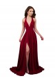Best Spandex Open Back Long Halter Neck A-Line Black Tie Evening Dress
