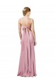 Best Stretch Crepe Open Back Long Spaghetti Straps Sheath Formal Evening Dress