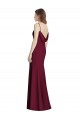 Best Stretch Crepe Open Back Long Bateau Neck Trumpet Semi Formal Evening Dress