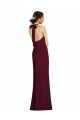 Best Stretch Crepe Open Back Long Halter Neck Trumpet Semi Formal Evening Gown