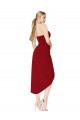 Best Stretch Crepe Knee Length Sweetheart Mermaid High Low Evening Dress