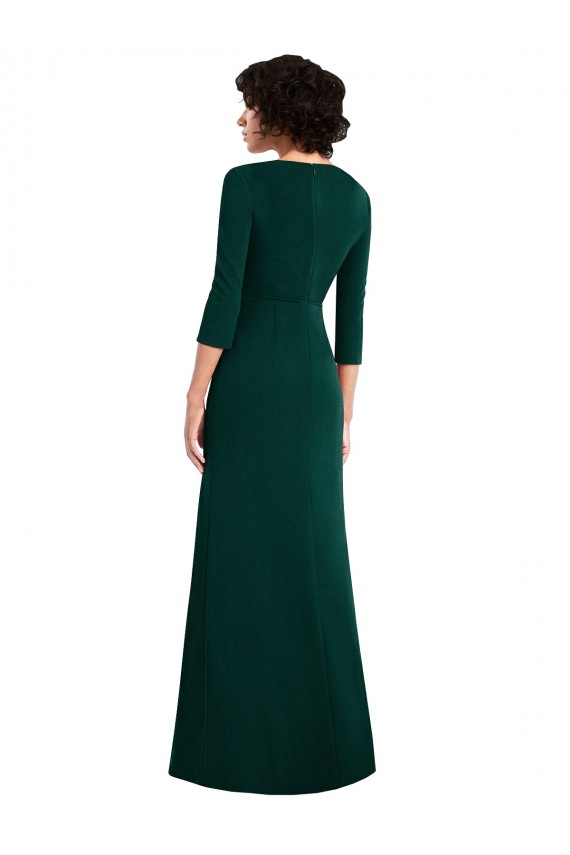 Best Spandex V-Back Long V-Neck Trumpet Formal Evening Dress