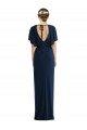 Best Spandex Open Back Long Bateau Neck Sheath Semi Formal Evening Dress