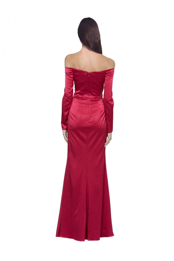 Best Stretch Satin Long Sweetheart Sheath Formal Evening Dress
