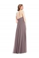 Best Soft Chiffon Low Back Long Halter Neck A-Line Formal Evening Dress
