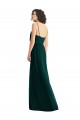 Best Soft Chiffon Low Back Long V-Neck A-Line Semi Formal Evening Dress