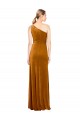 Best Stretch Velvet Long One Shoulder A-Line Formal Evening Dress