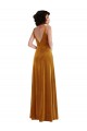 Best Stretch Velvet V-Back Long V-Neck Trumpet Semi Formal Evening Dress