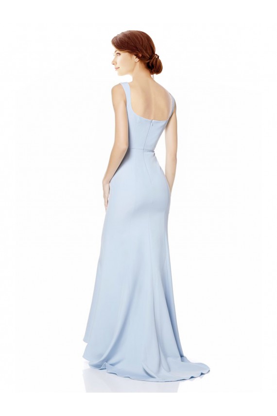 Best Stretch Crepe Long Spaghetti Straps Mermaid Formal Dress