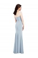 Best Stretch Crepe Low Back Long V-Neck Trumpet Evening Dress