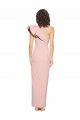 Best Stretch Crepe Long One Shoulder Mauve Sheath Formal Evening Dress