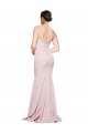 Best Stretch Crepe Low Back Sweep Train Strapless Sheath Formal Evening Dress