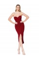 Best Stretch Crepe Knee Length Sweetheart Mermaid High Low Evening Dress