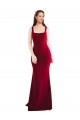 Best Stretch Crepe Long Square Neck Mermaid Formal Evening Dress