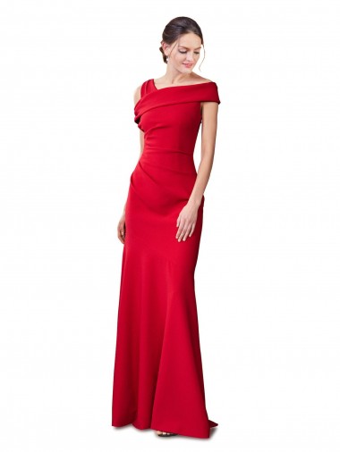 Best Stretch Crepe Long Mermaid Formal Evening Dress