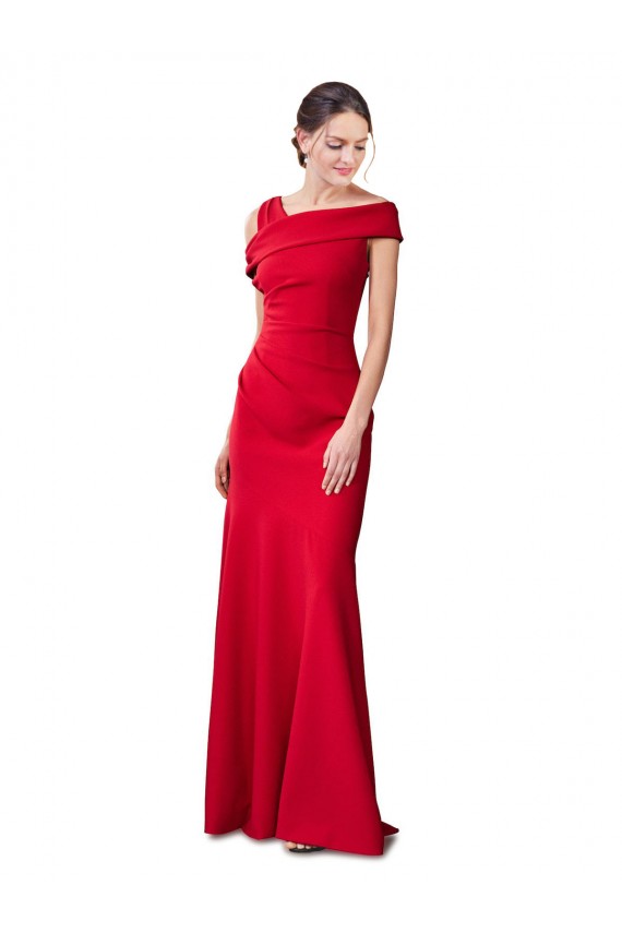Best Stretch Crepe Long Mermaid Formal Evening Dress