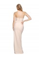 Best Stretch Crepe Low Back Long Strapless Sheath Formal Evening Dress