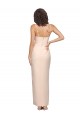 Best Stretch Crepe Low Back Long Strapless Sheath Semi Formal Evening Dress