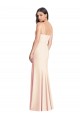 Best Stretch Crepe Long Spaghetti Straps Trumpet Semi Formal Evening Dress