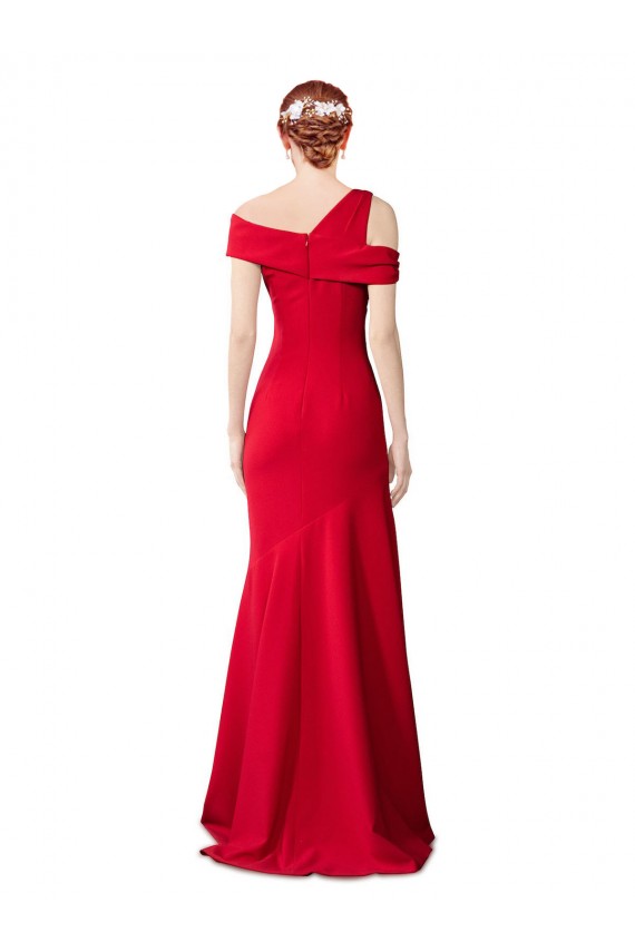 Best Stretch Crepe Long Mermaid Formal Evening Dress