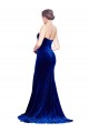 Best Stretch Velvet Low Back Sweep Train Sweetheart Mermaid Formal Evening Dress