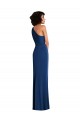 Best Spandex Long One Shoulder Sheath Semi Formal Evening Dress