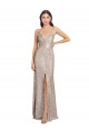 Best Sparkling Sequin V-Back Long V-Neck Sheath Formal Evening Dress