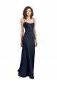 Best Stretch Crepe Low Back Long High Neck Sheath Formal Dress