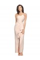 Best Stretch Crepe Low Back Long Strapless Sheath Semi Formal Evening Dress