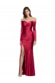 Best Stretch Satin Long Sweetheart Sheath Formal Evening Dress