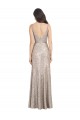 Best Sparkling Sequin V-Back Long V-Neck Sheath Formal Evening Dress