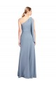 Best Stretch Crepe Long One Shoulder Sheath Formal Dress
