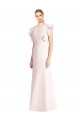 Best Stretch Crepe Open Back Long Bateau Neck Pink Trumpet Formal Dress
