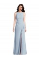 Best Stretch Crepe Long Halter Neck Trumpet Formal Dress