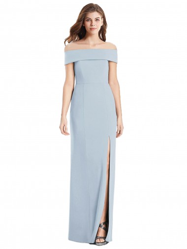Best Stretch Crepe Long Off the Shoulder Trumpet Formal Dress