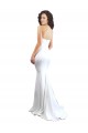 Best Stretch Crepe Low Back Long Sweetheart White Mermaid Formal Evening Dress